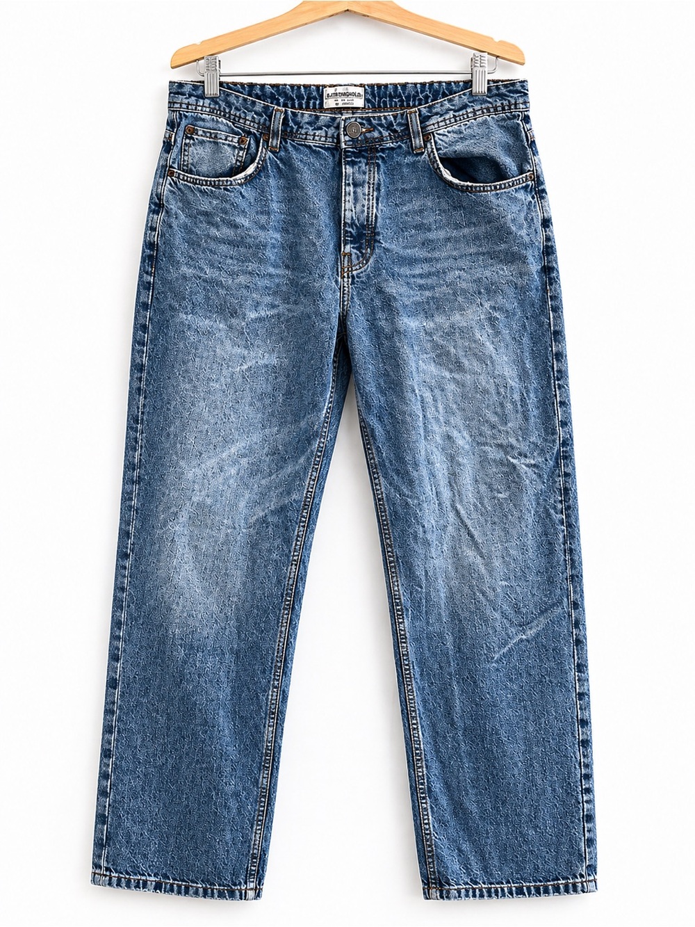 Stronghold Denim Jeans W36 L44 Relaxed Fit Workwear Vintage Style Carpenter Fade